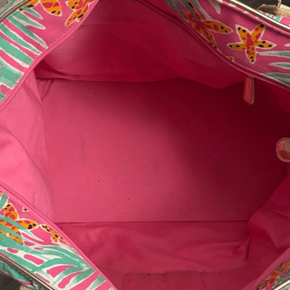 Custom Lilly Pulitzer Pink and Green Tropical Tote - Picture 3 of 8
